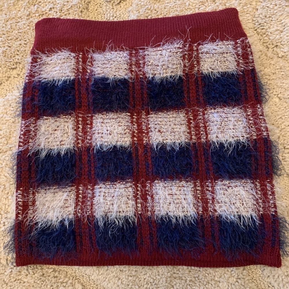 Fuzzy Stretch Plaid Pull-on Mini